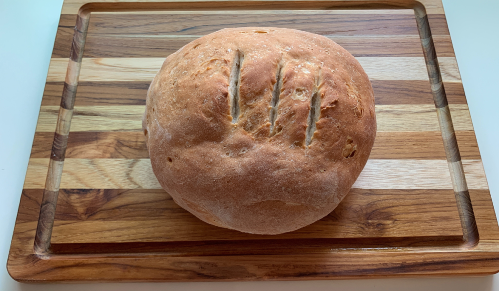 Homemade Potato Bread out of oven