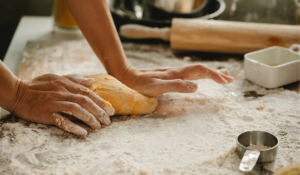 Kneading dough