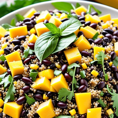 Mango Black Bean Quinoa Salad