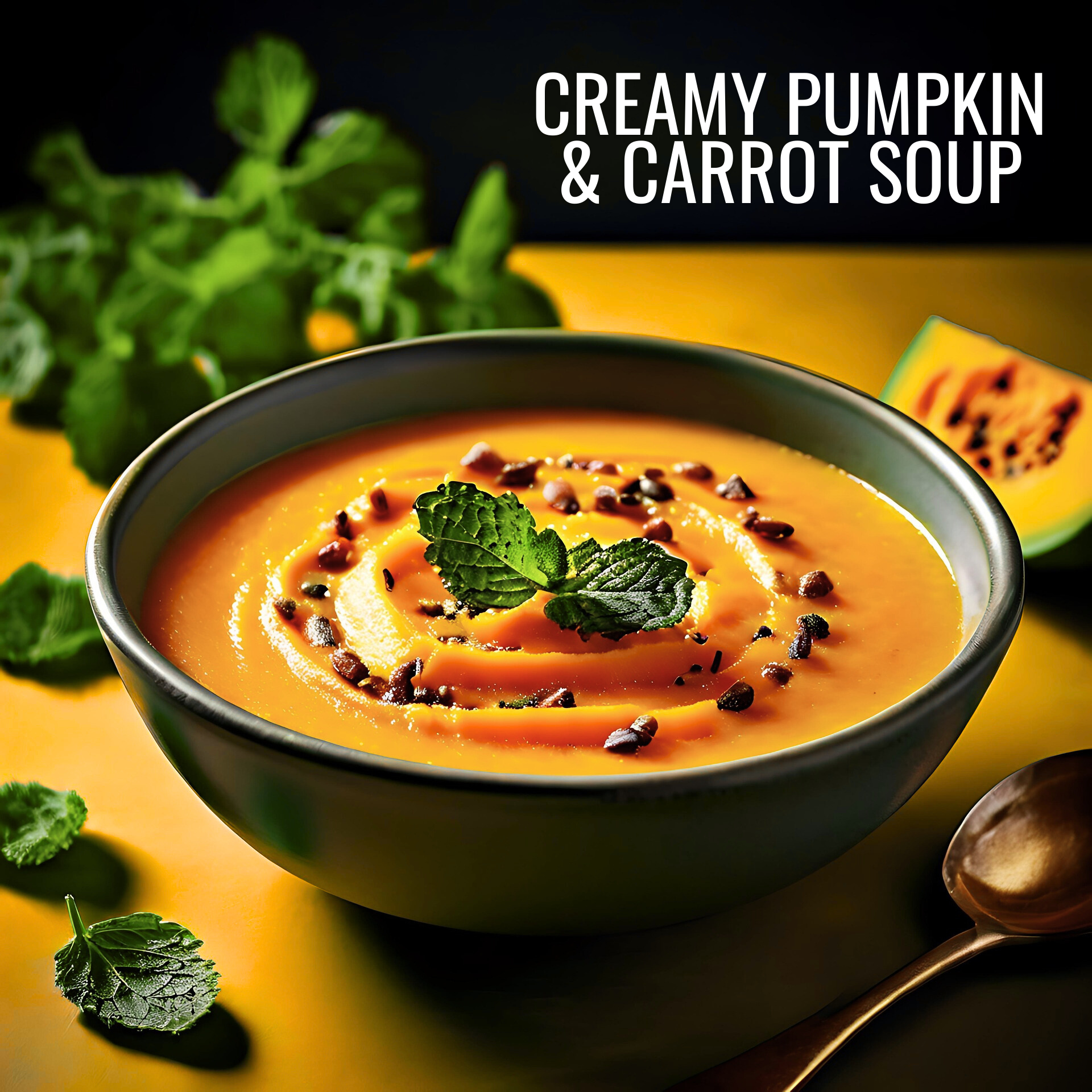 Cozy Pumpkin Carrot Soup(Vegan, Dairy-Free,Healthy & Creamy)