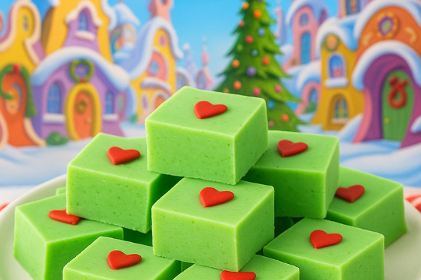 💚 Grinch Mint Fudge – Vegan, Creamy & Perfect for Christmas!