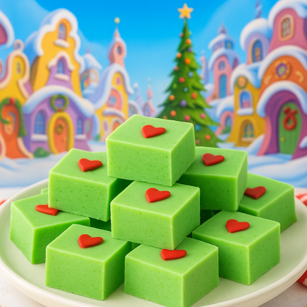 💚 Grinch Mint Fudge – Vegan, Creamy & Perfect for Christmas!