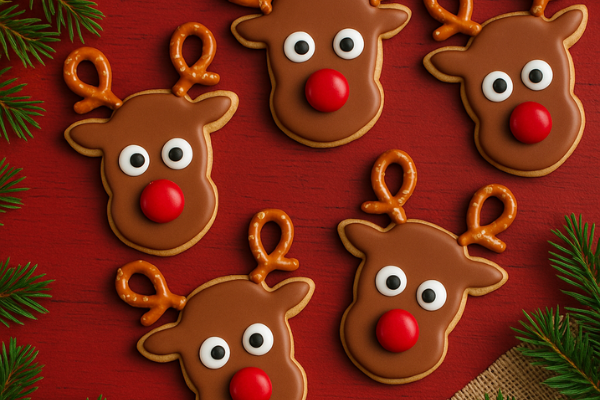 Rudolph Sugar Cookies Decorated