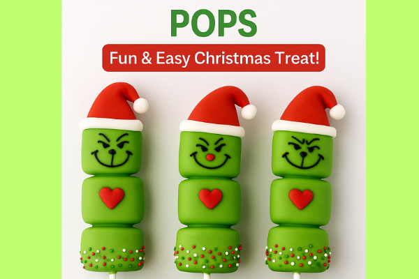 Grinch Marshmallow Pops – A Fun & Festive Christmas Treat!