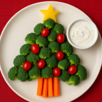 Broccoli Christmas Tree Platter