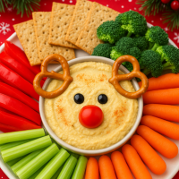 Holiday Hummus Snack Board