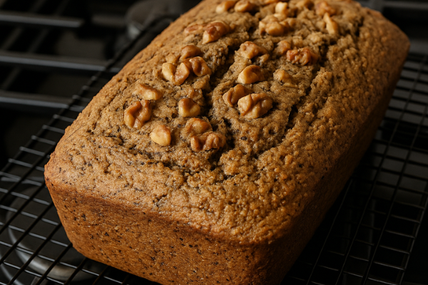 Oil-Free Vegan Banana Bread with Chia- Flax & Walnuts (Kid-Friendly & Heart-Healthy)