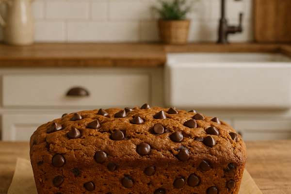 Oil-Free Vegan Pumpkin Chocolate Chip Bread Recipe
